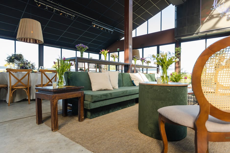 Luxurious venue with elegant decor and comfortable seating